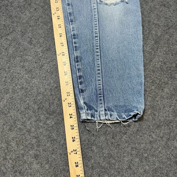VTG 90s JCPenney Womens Utility Taper Jeans Size 6 (24x24.5) Distressed Grunge - Picture 10 of 11